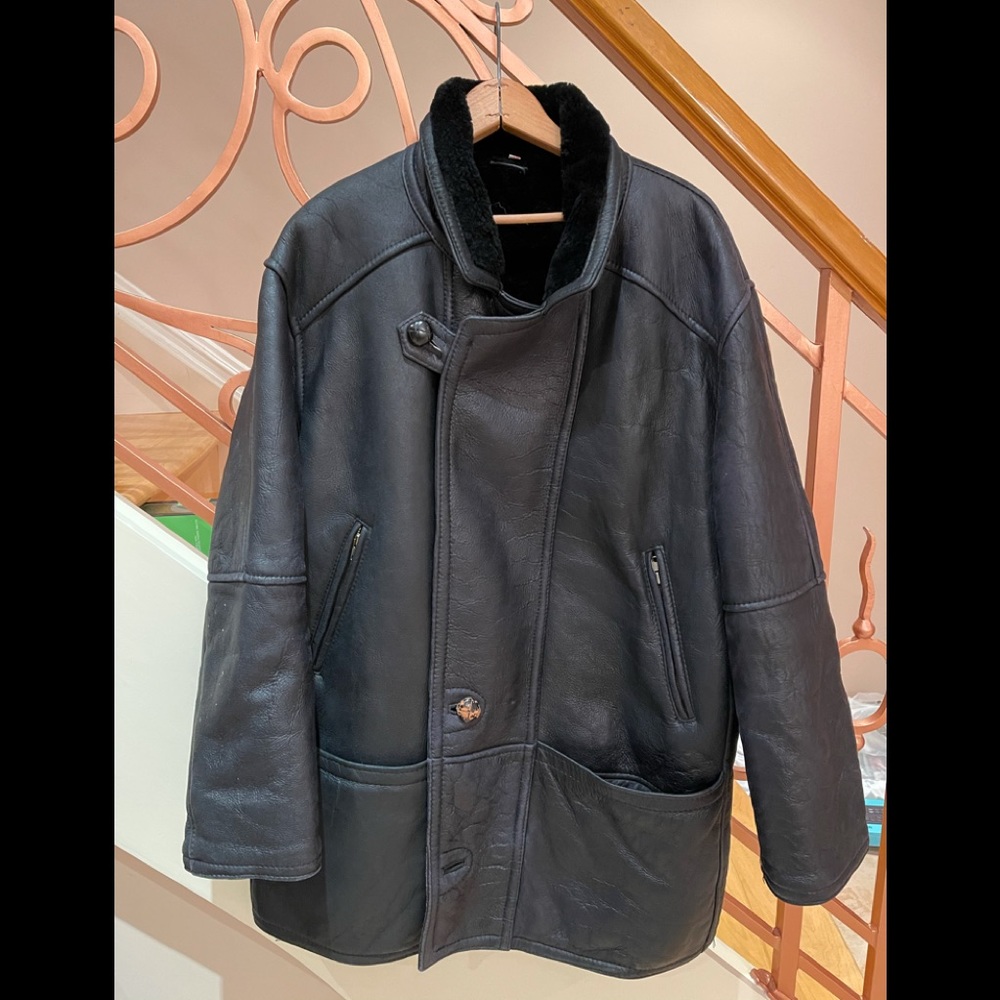 Shearling man coat